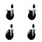Service Caster 5'' Hard Rubber Swivel 1-3/8'' Expand Stem Caster Set 2 Total Lock Brakes, 4PK SCC-EXTTL20S514-HRS-2-S-2-138 - alternate 1